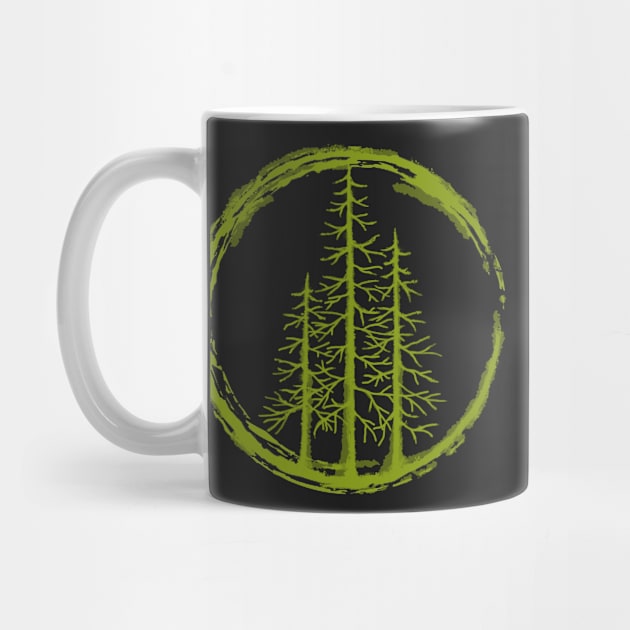 Pacific Northwest Evergreen Trees watercolor design. by StephJChild